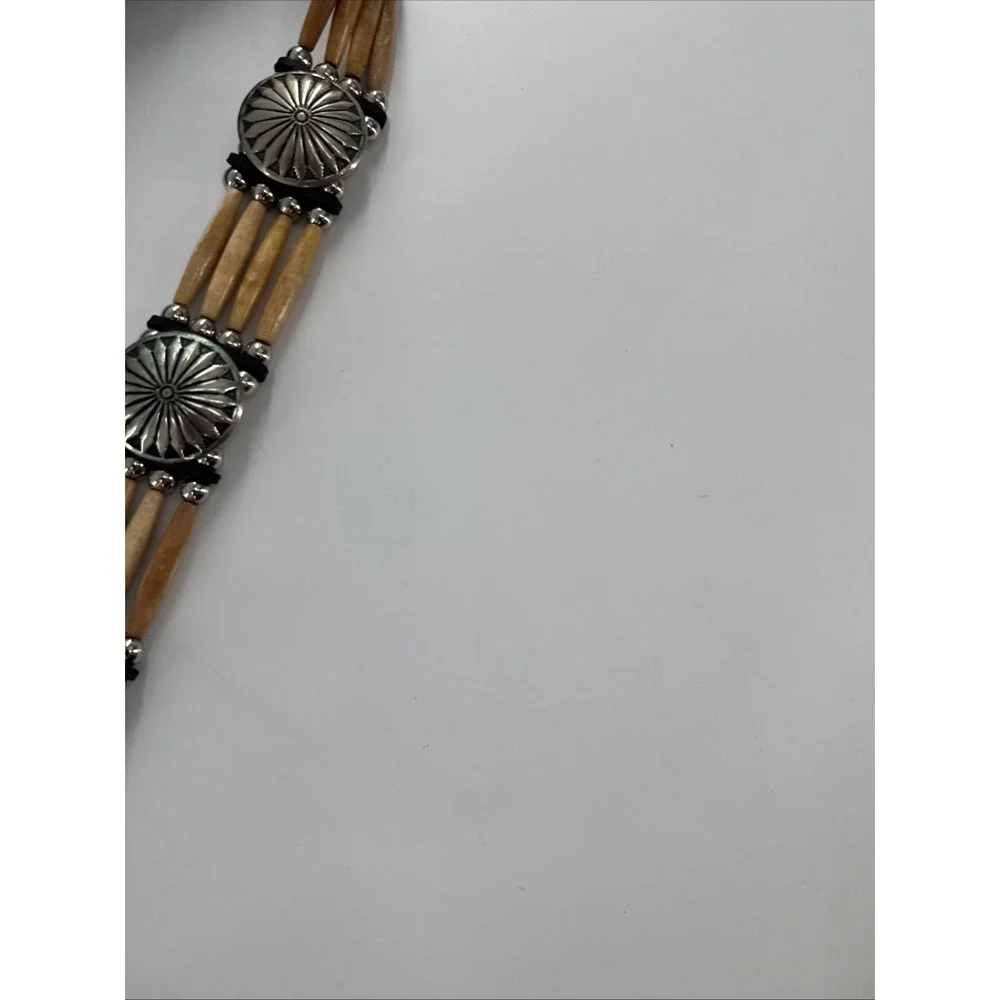Beautiful Handmade Bone and  Horn Concho Belt By Cactus Mountain Designs USA 30